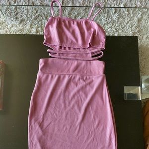 Pink mini dress